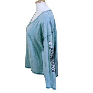 Carhartt Womens XXL 20 Sage Green Loose Fit Logo Long Sleeve Tee T Shirt Top